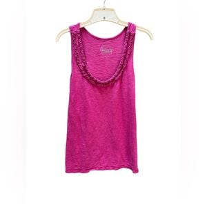 Pink Beach Slub Cotton Tank Top XL